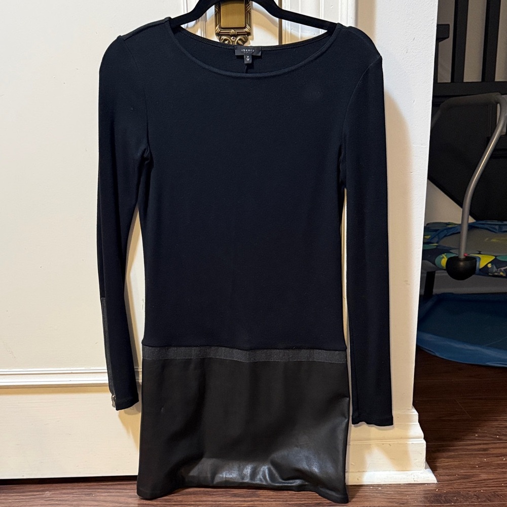 Theory Black Long Sleeve Dress